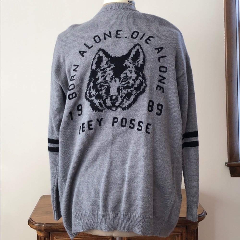 Obey Propaganda gray cardigan